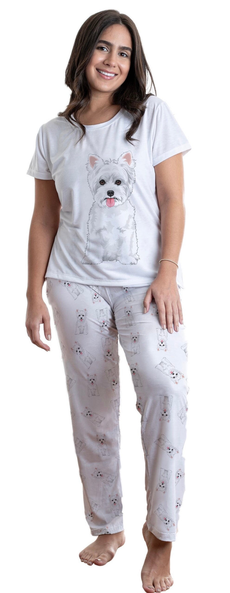 Westie Highland Terrier 2 piece Pj set with long pants