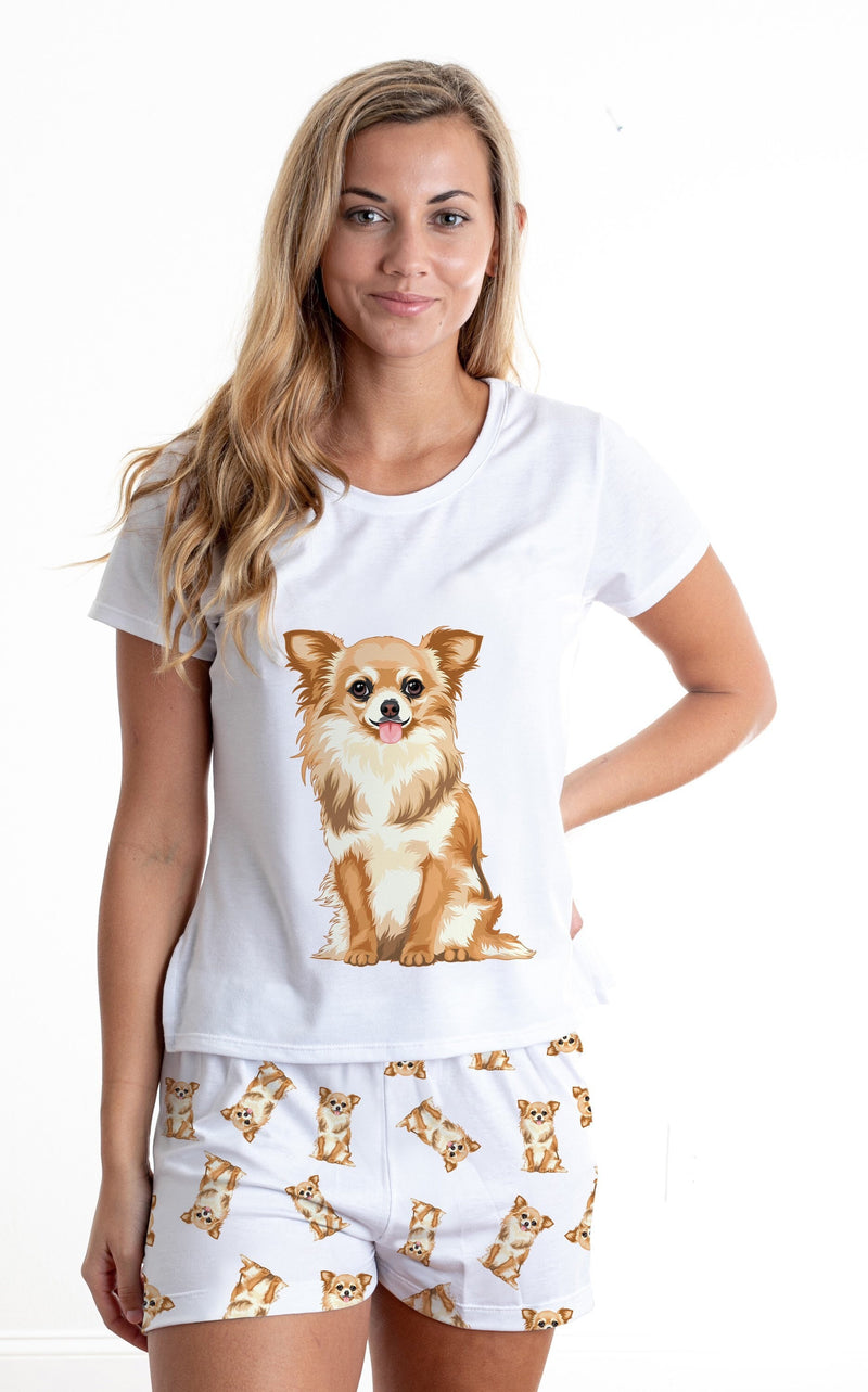 Hairy chihuahua 2 piece Pj set with shorts